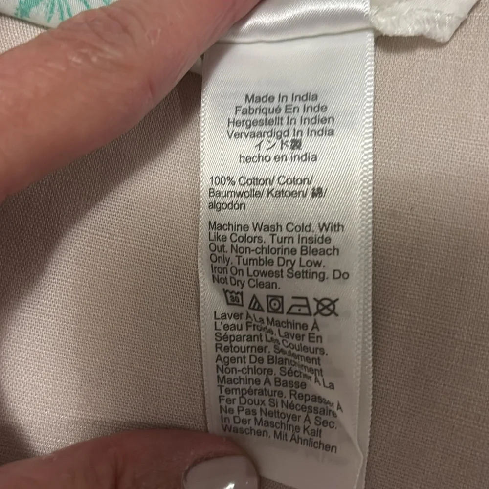 NWT JCrew palm tree printed blouse, size M - Picture 5 of 6